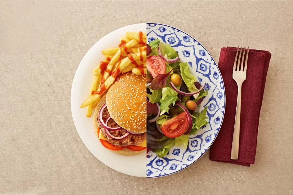 Размер тарелки, цвет и вид еды – главные правила питания учитывают все